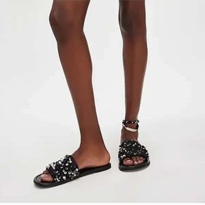 Free People . Shipwreck Surf Slide Sequin Sandals NWOT. Sz 9